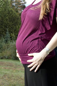 Pregnant woman's baby bump