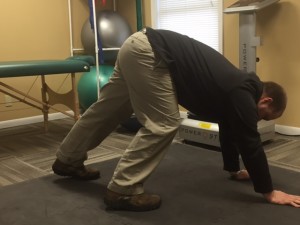 Dr. Curtis demonstrates proper position