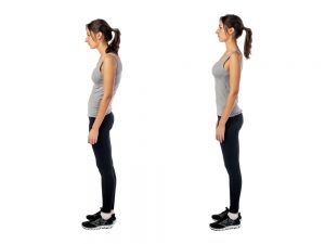 Bad posture versus good posture